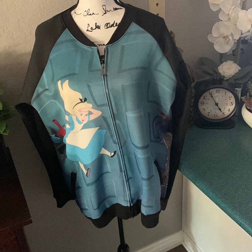 New with tags Disney Alice in Wonderland Falling Alice Bomber Jacket